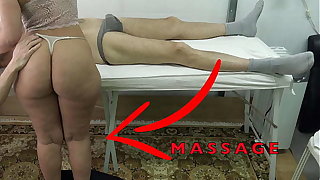 Maid Masseuse here Big Butt let me Lift her Dress & Fingered her Pussy While she Massaged my Dick !